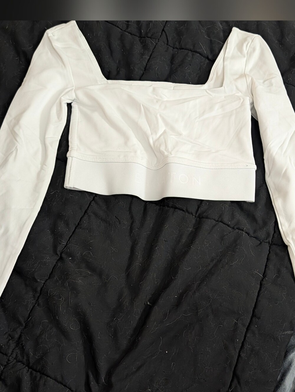 Nwt White Baton Long Sleeve Contour Crop Top Size Xxs Perfect Condition